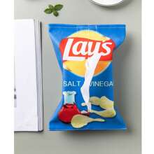 1pc Creative Potato Chip Shaped Tissue Box, Space Saving, Auto Sofa Paper Towel Case Storage, Square Tissue Box Tissue Cube Box Creative Potato Chips Bag Auto Sofa Tissue Box Storage, Suitable For Living Room, Dining Room, Bedroom