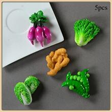1pc/3pcs/4pcs/5pcs/5pcs-1/6pcs/6pcs-1/7pcs/8pcs/9pcs/10pcs/10pcs-Style 1/10pcs-2/11pcs New Cartoon Fruit & Vegetable Design Magnetic Resin Refrigerator Stickers, Nature Style Magnetic Refrigerator Stickers, Cute Decorative Piece, Office Desk Decor, Personalized Accessory For Fridge, Whiteboard, Storage Cabinet, Dishwasher, Kitchen Decor, Home Decor, Valentine's Day Gift, Gift For Friends & Family