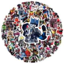 50pcs Kamen Rider Cartoon Graffiti Stickers,Retro Handmade Account Decoration Materials DIY Water Cup Phone Case Decoration Collage