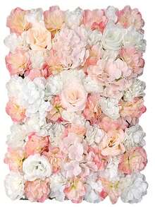Artificial Rose Flower Wall Panels Backdrop Bouquet Wedding Party Background UK Summer Birthday Gifts Beach Back To School School Supplies Room Decor - Champagne Gold - View 1