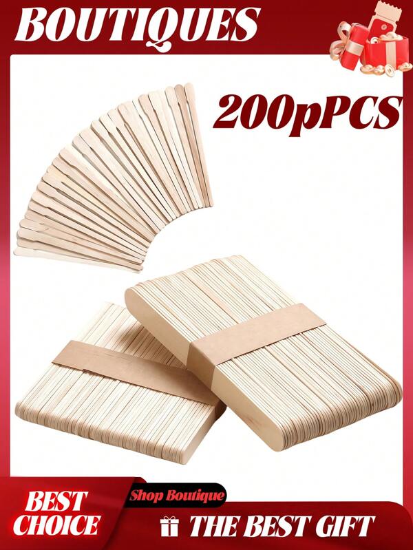200pcs Wooden Wax Stick, Wax Stick, Hair Wax Stick, Waxing Sticks, Wax Stick For Hair, Tress Wellness Waxing Sticks, Wax Sticks For Hair Removal, Hair Wax Stick For Women, Wooden Sticks, Wax Applicator Sticks, Wax Sticks For Waxing, Popsicle Sticks For Waxing, Waxing Sticks For Hard Wax, Wax Stick For Hair Removal, Large Wax Sticks