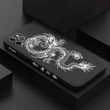 液体硅胶龙形外壳适用于 16e 16 15 Pro Max 14 Plus 13 Mini 12 Pro 11 X XS XR XS Max 7 8 Plus SE2 SE3 Galaxy S25 S24 Ultra S23 FE S22 Plus S21 S20 S10 A56 A55 A54 A53 A52 A51 A36 A35 A34 A33 - 黑色 - 查看 12