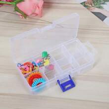 Detachable 8-Compartment Transparent Storage Box, Plastic Electronic Component Partition Box, DIY Button And Bead Parts Box, Rectangular Accessory Sorting Box, Detachable Partition DIY Storage Box, Essential For Handmade Experts, Multifunctional Parts Sorting Box For Women Storage Organizer Travel Essentials Back To School Dormitory Storage