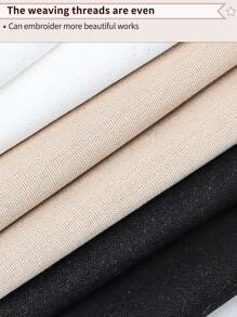 2 piezas de tela de bordado hecha a mano en caqui/negro/blanco, con suavidad moderada, superficie limpia, hilos distribuidos uniformemente, adecuada para manualidades de bordado