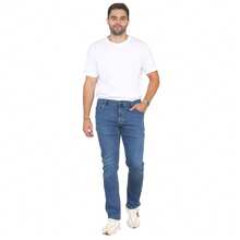 MYT Mens Straight Leg Jeans Hyper Stretch Regular Fit Denim Pants Trousers - Medium Wash - View 8