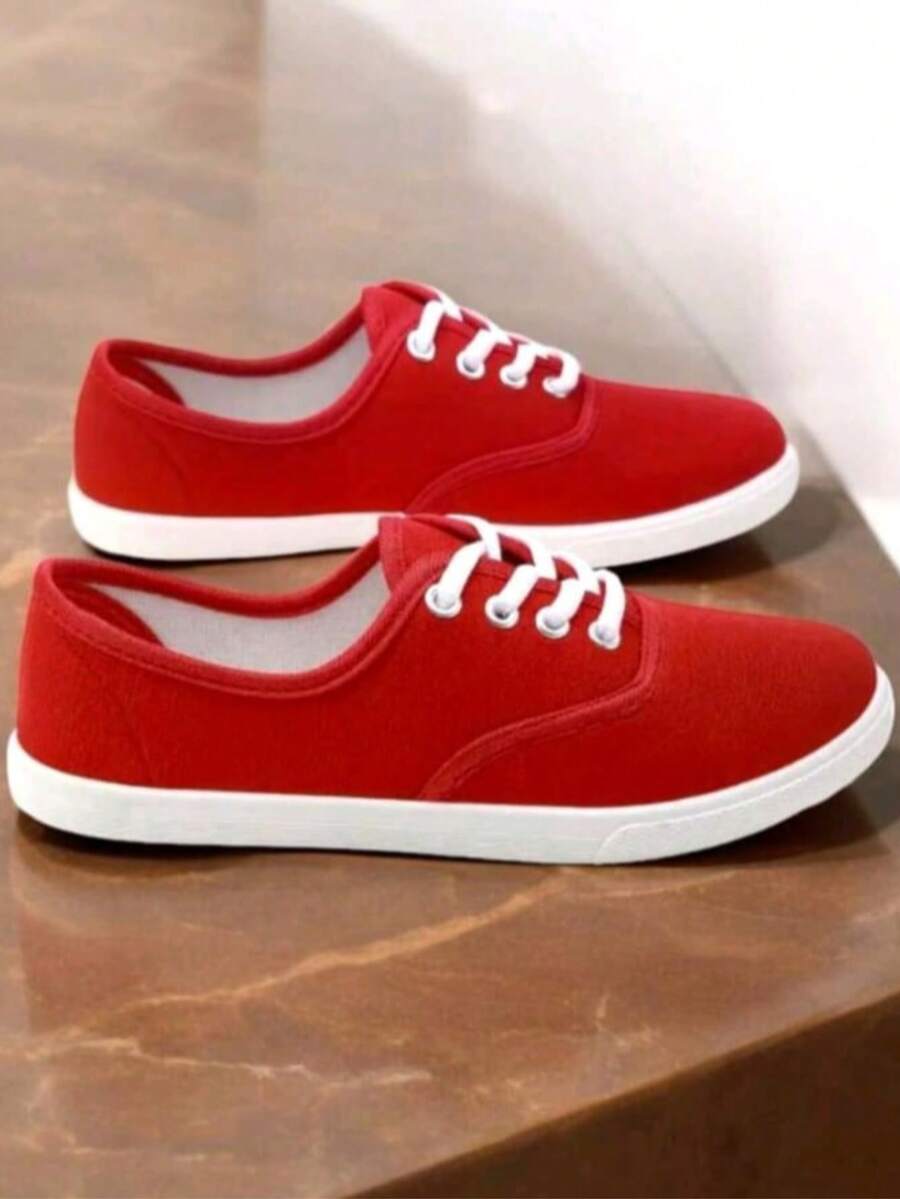 calzado para mujer    De moda  Tela - Rojo - Ver 1