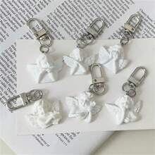 6 pièces Porte-clés sculpture d'ange mignonne, décoration de sac à main créative, accessoires de cadeau pour couples et meilleurs amis, sac à dos pour l'école