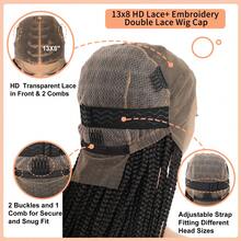 360°高清蕾丝前置编织假发，13英寸 x 8英寸无缝蕾丝编织假发，女士全蕾丝合成编织假发带婴儿发，14英寸黑色波波头蕾丝前置编织假发 - 黑色 - 查看 6