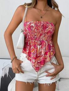 Summer Outfits For Women Step Up Your Summer Style Game With Our Sexy Sleeveless Crop Top For Women - Available In Multiple Colors And Sizes - 紅色 - 查看 4
