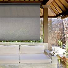 Keystone Fabrics Premium Outdoor Roller Patio Sun Shade 10ft Wide (Gray) - Zion - View 5