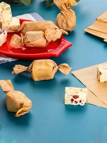 200pcs Baking Paper,Unbleached Parchment Paper Squares, Non-Stick Wax Paper Sheets For Separate Burgers, Cheese,Cookies & Other Foods When Storing, Freezing - Khaki - View 4