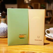 1pc Macaron Card Album, Fresh Pattern Photo Album, Picture Storage Postcard Sticker, 3-Slot 120-Card Binder (9*5.7cm)