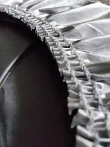 1pc Silver-Coated Fabric Car Steering Wheel Sun Shade Cover - A - View 4