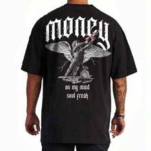 Playera Oversized Soul Freak 100% Algodón Diseño Money On My Mind - Negro - Ver 1