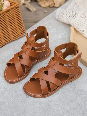 1 双时尚、闪亮、美丽的仙女风格平底凉鞋，适合女孩，非常适合夏季穿着