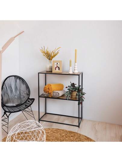 Well Home Iron Side Tafel MDF Shelves, 70 31 85 Cm. Free 24/7 Delivery. view 3