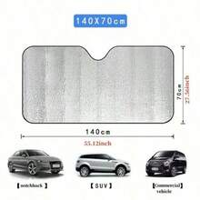 Car Windscreen Sun Shade Heat Insulation Front Window Sun Visor Shade Cover Privacy Protection - one-size - View 9