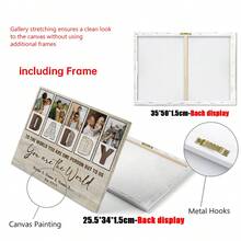 1pc Personalized Custom Your Photos, Father's Day Custom Dad Photos, The Best Gift For Dad, Father's Day Canvas Art Wall, Father's Day Room Poster, Room Wall Decoration, Living Room And Bedroom Decoration Hanging Pictures, Western And Modern Decoration, Framed And Framless Custom Hanging Pictures. - 1Pc - View 7