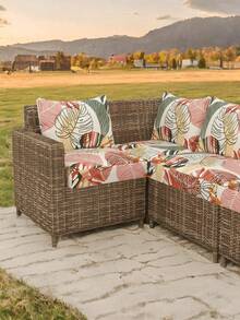 1pc Digital Milk Silk High Elastic Sofa Cushion Cover, Dustproof & Dirt-Resistant, Suitable For All Seasons - Multicolor - View 6