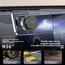 1 pièce Support de téléphone portable magnétique multi-fonctionnel populaire pour voiture. Ventouse pour tableau de bord, surfaces lisses et écrans électroniques. Support magnétique rotatif compatible avec , Android, idéal comme cadeau d'anniversaire, pour la famille et les amis. Accessoire de voiture.