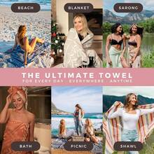 Sand Free Beach Towel, Microfiber Quick Dry Bath Towel, 31''x71'' Oversized Beach Blanket, Lightweight For Travel - 粉紅2 - 查看 3