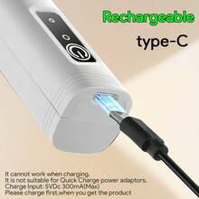 Electric Milk Frother USB Rechargeable Handheld Egg Beater 3 Speeds Foam Maker Mixer Coffee Drink Frothing Wand Foamer Kitchen - White - View 5