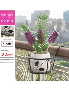 1pcc Balcony Iron Flower Rack Guardrail Hanging Flower Pot Rack Railing Hanging Hanging Hanging Orchid Green Radish Windowsill Bonsai Rack