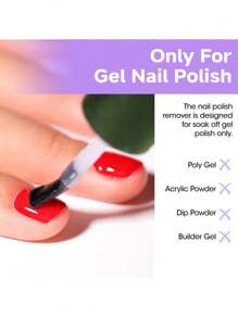 1 pieza Removedor de esmalte de gel de 15ml, elimina el esmalte de uñas en 2-5 minutos - Removedor de esmalte de gel sin irritación, profesional, para kit de uñas. Removedor de gel efectivo y rápido para esmalte de gel que se remoja.