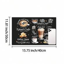 1pc Coffee Pattern Coffee Machine Tableware Drying Mat - Diatomite Print Draining Mat, Kitchen Countertop Mat, Kitchen Utensil Mat - Dish Mat, Soft Diatomite Suitable For Kitchen Counters, Fit For Coffee Maker & Espresso Machine - White - View 21