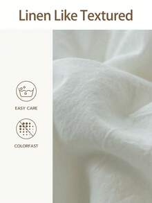 1pc Woven Envelope Pillow Cover, Suitable For Bedroom - White - View 4