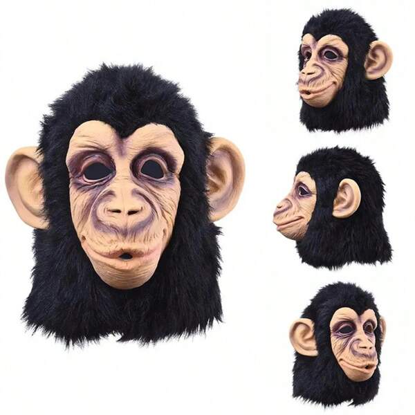 Nuevas máscaras de mono y gorila de cara completa para adultos, máscaras divertidas de látex para fiestas, disfraces, carnaval y realistas