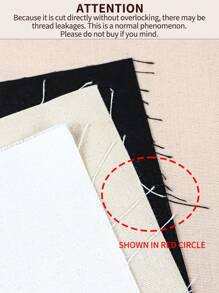 2 piezas de tela de bordado hecha a mano en caqui/negro/blanco, con suavidad moderada, superficie limpia, hilos distribuidos uniformemente, adecuada para manualidades de bordado