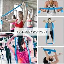 普拉提瑜伽阻力带，多色弹性健身带，普拉提和力量训练，健身阻力带，健身爱好者必备，完美礼物 - 彩色 - 查看 3