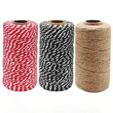 3Roll 100M/Roll 2MM Natural Vintage Jute Rope String Twine Burlap DIY Macrame Cord Crafts Gift Wrapping Jute Gardening Wedding Party Decoration ﻿
