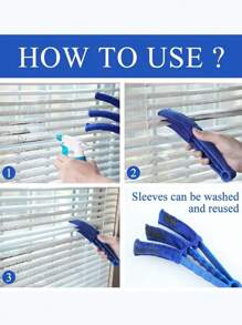 2pcs/Set, Pieces Car Air Conditioner Cleaning Brush - Ultra-Fine Fiber, Reusable Window Cleaner - Easy To Use And Washable - Suitable For Blinds, Shutters, Curtains, Etc.-Detachable And Washable Dusting Brushes Household Crevice Wizard Air Conditioner Vent Cleaning Brushes Blinds Cleaning Tools