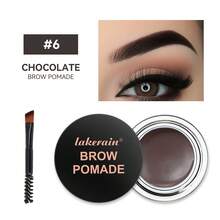 lakerain 6 Colors Eyebrow Enhancers Makeup Waterproof 3D Natural Eye Brow Pomade Eyebrow Gel With Brush Long-Lasting Professional Makeup - 彩色 - 查看 16