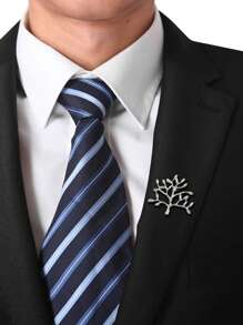 قطعة واحدة دبوس إبره من شكل شجرة الحياة بتصميم بسيط، مناسب للملابس الرجالية والنسائية في اليومية والكاجوال والكارديجان وكليب خصر السراويل قابل للتعديل، هدية اكسسوار