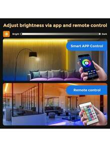 24-przyciskowy pasek świetlny z pilotem na podczerwień, Bluetooth i aplikacją na smartfony, 5-woltowe, 7-kolorowe tło świetlne do telewizora, oświetlenie nastrojowe do pomieszczeń e-sportowych, zestaw pasków świetlnych RGB