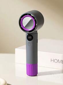 Nouveau ventilateur portable à main, mini ventilateur de bureau pliable, réglage sans palier de 199 vitesses, avec miroir de maquillage, silencieux haute vitesse, convient pour les dortoirs, la maison, le bureau, l'extérieur et plus encore