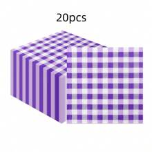 20 piezas de servilletas desechables a cuadros de alta calidad, de 13 pulgadas y doble capa, absorbentes, con opciones de multicolor para fiestas de cumpleaños, decoración de mesas, fiestas de carnaval, bodas, Día de la Madre, graduaciones, Eid, fiestas temáticas, mesas de postres y diversos festivales.