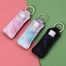 6pcs/10pcs Customized Lipstick Keychain, Double Sided Printed Text & Image DIY, Holiday Gift - Multicolor - View 6