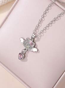 Sanrio 1pc Cute Sweet Girl Resin Kuromi, Best Friends Clavicle Chain Necklace