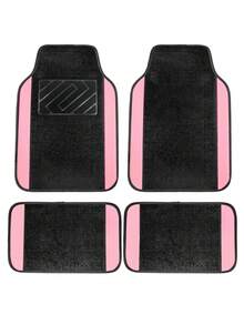 4 件/2 件汽车脚垫 - 汽车地毯，通用汽车保护垫，汽车脚垫，前排脚垫，第二排脚垫，全套前后防滑地毯用于内饰保护，汽车内饰配件，适用于汽车 SUV 卡车和