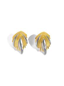 6 Stücke 14K vergoldeter Edelstahl Ohrringe Geschenkset mit mehrfarbigen Herzformen für Frauen