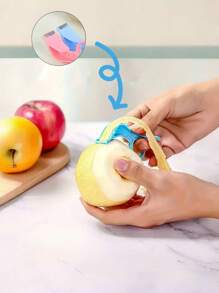 2pcs Assorted Color Fruit & Vegetable Peeler, Multi-Functional Peeler, Potato Peeler, Orange Peeler, Apple Peeler, Melon Peeler, Reusable Pear Peeler, Carrot Peeler, Kitchen Tools