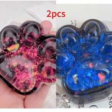 1 Peça/2 Peças Brinquedo de Alívio de Estresse de Garra de Gato Céu Estrelado de Alta Qualidade, Bola de Massa de Silicone para Apertar, Brinquedo Sensorial Fidget, Garra de Gato Melancia/Garra de Gato Uva/Garra de Gato Radiante/Garra de Gato Tricolor