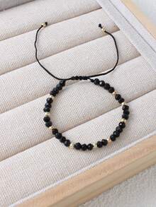 1 buc brățară de prietenie cu mărgele colorate, albastre și portocalii, cristale boeme, accesoriu de zi cu zi unisex, brățară/brățară reglabilă, cadou de bijuterii pentru femei