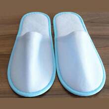 10 Pairs Of Disposable Slippers, Closed, Non-Slip, Unisex, Brushed Plush, For Hotel And Home Use - Mixed 10 Pairs - View 7