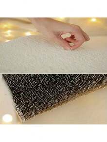 1pc Bathroom Asymmetrical Shape Absorbent Non-Slip Mat, English Letter Faux Wool Front Door Mat, High Density Flocked Replacement Mat, Kitchen Anti-Dirty Absorbent Carpet Christmas Decor Kitchen Rug