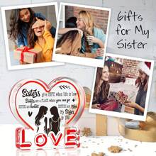 1pc, Gift For Sisters From Sisters, Gift For Woman From Soul Sisters's Good Friend Friend, Gift For Marriage Sisters Adult Sister, Gift For Love Sisters On Christmas, Table Decoration Plaque Acrylic Logo